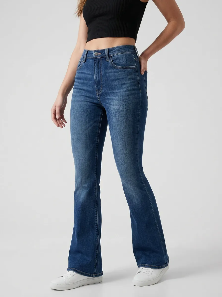 Heritage Classic Women's High-Waist Stretch Flare Jeans