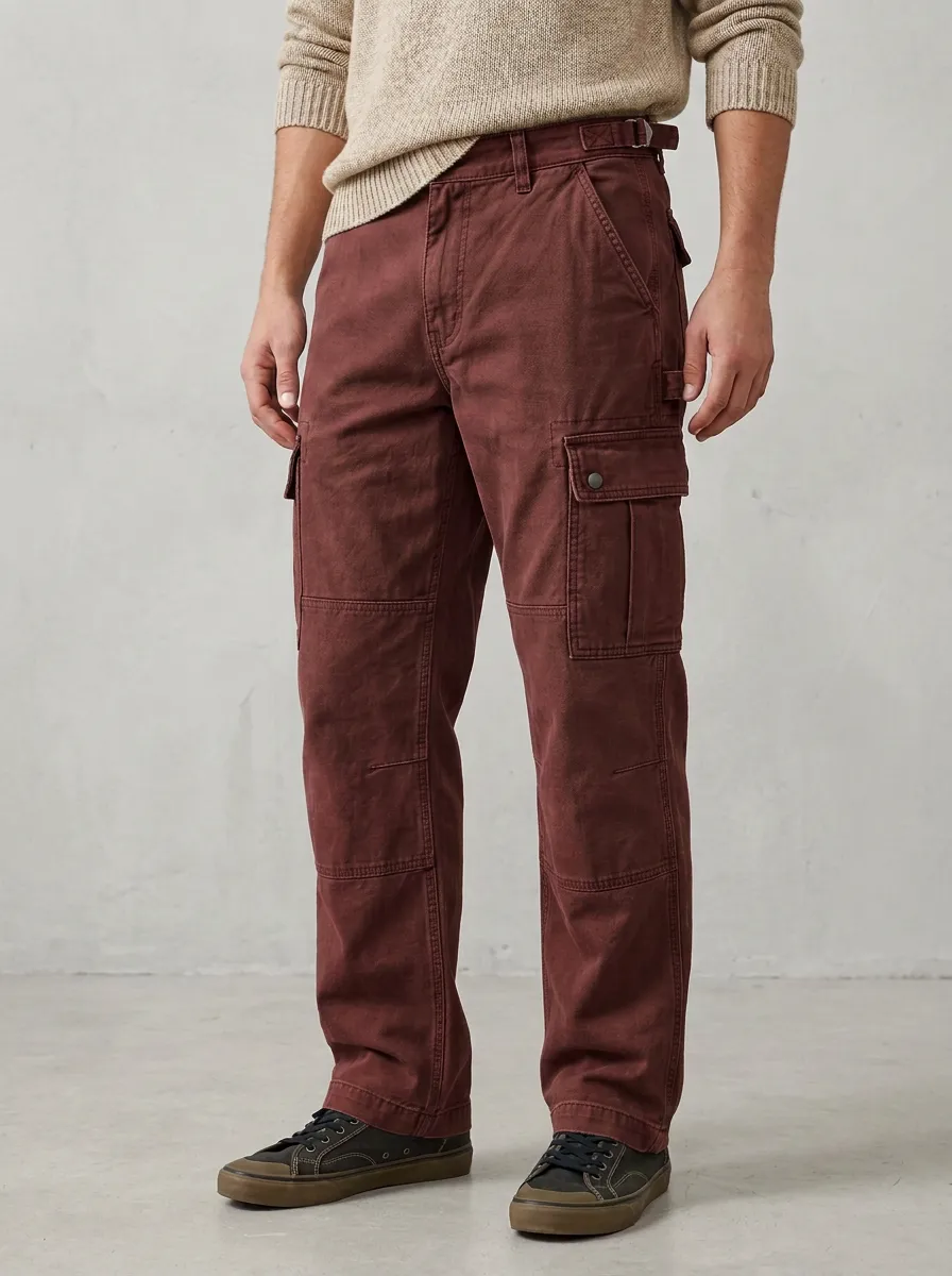 Men's Olive Green Tactical Multi-Pocket Cargo Pants