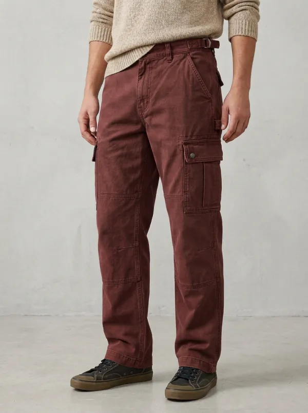Men's Olive Green Tactical Multi-Pocket Cargo Pants