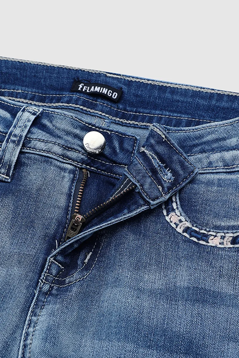 Low Waist Flare Leg Jeans