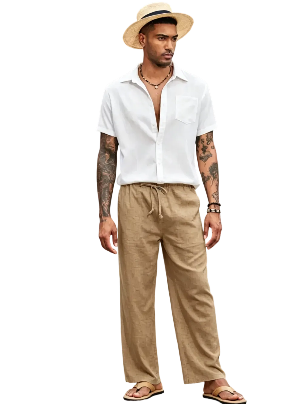 ⏰Hot Sale-Men's Linen-Cotton Blend Casual Trousers🔥8-Pack - All Colors Included