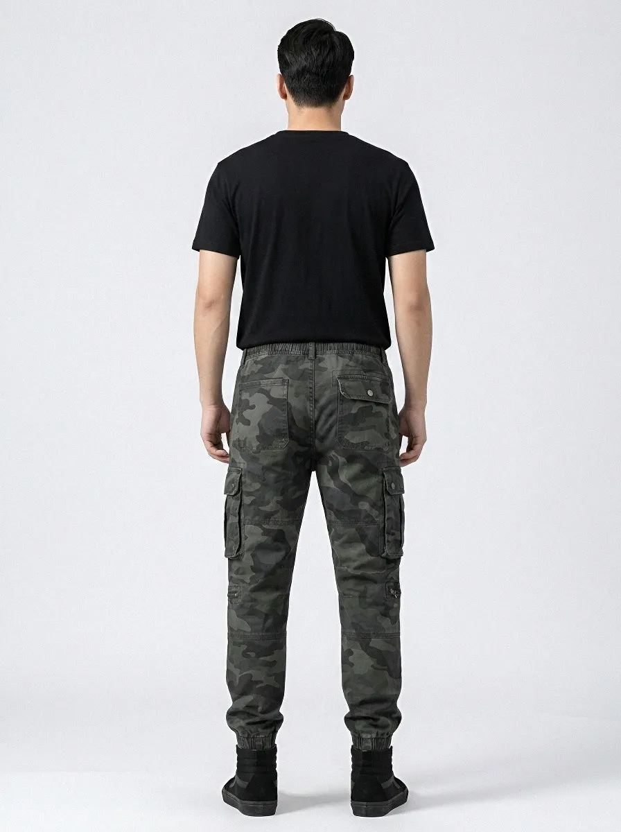 Combat-Inspired Camouflage Camouflage Cargo Pants