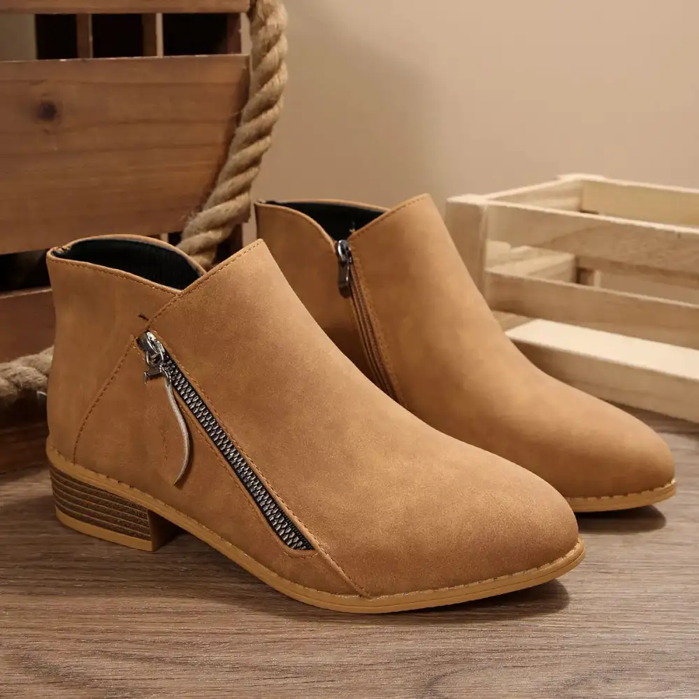 Block Heels Ankle Boots