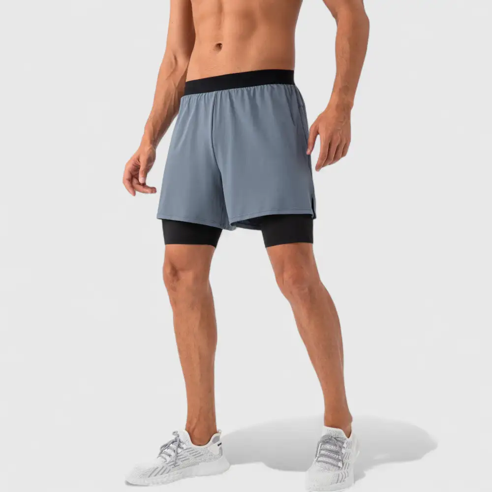 Elastic-Waist Compression Men's Athletic Shorts