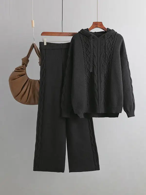 Relaxed Hooded Sweater And Pants Set