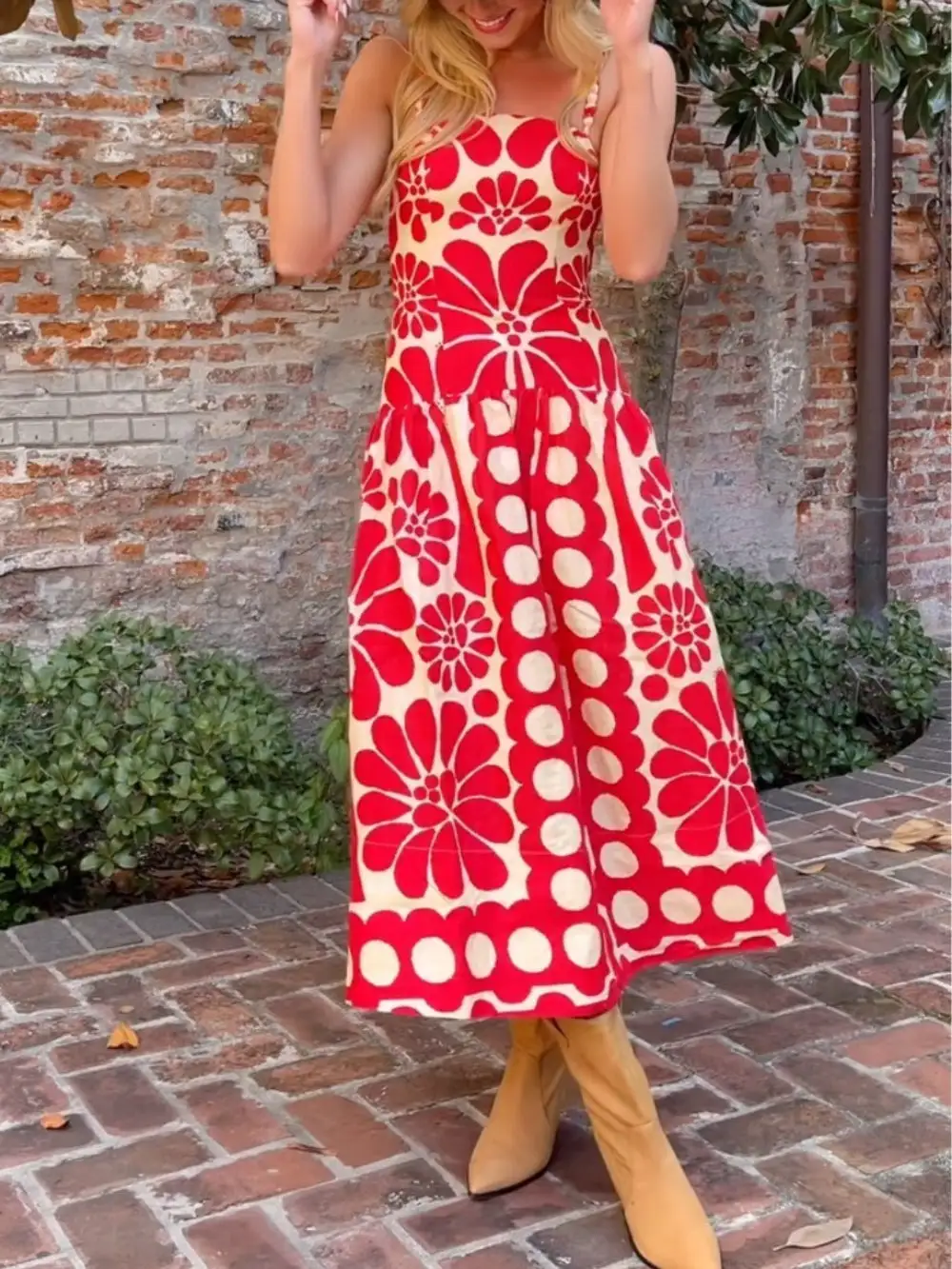 Open Back Sleeveless Midi Dress
