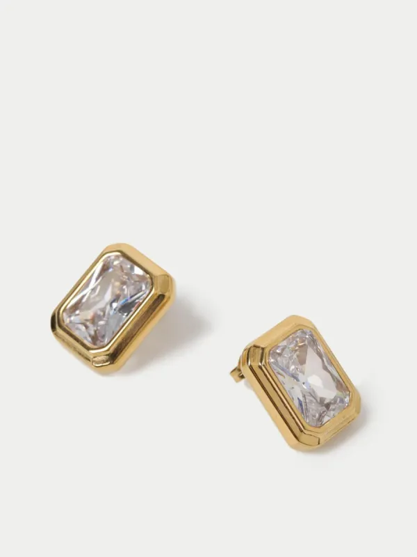Rectangle Stud Earrings
