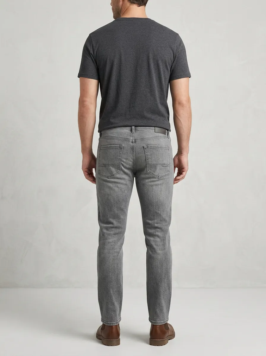 Men's Distressed Stretch Classic Fit Jeans