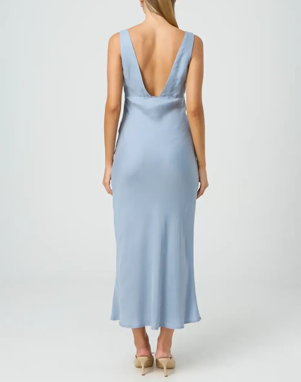 Slight V Front Maxi Dress