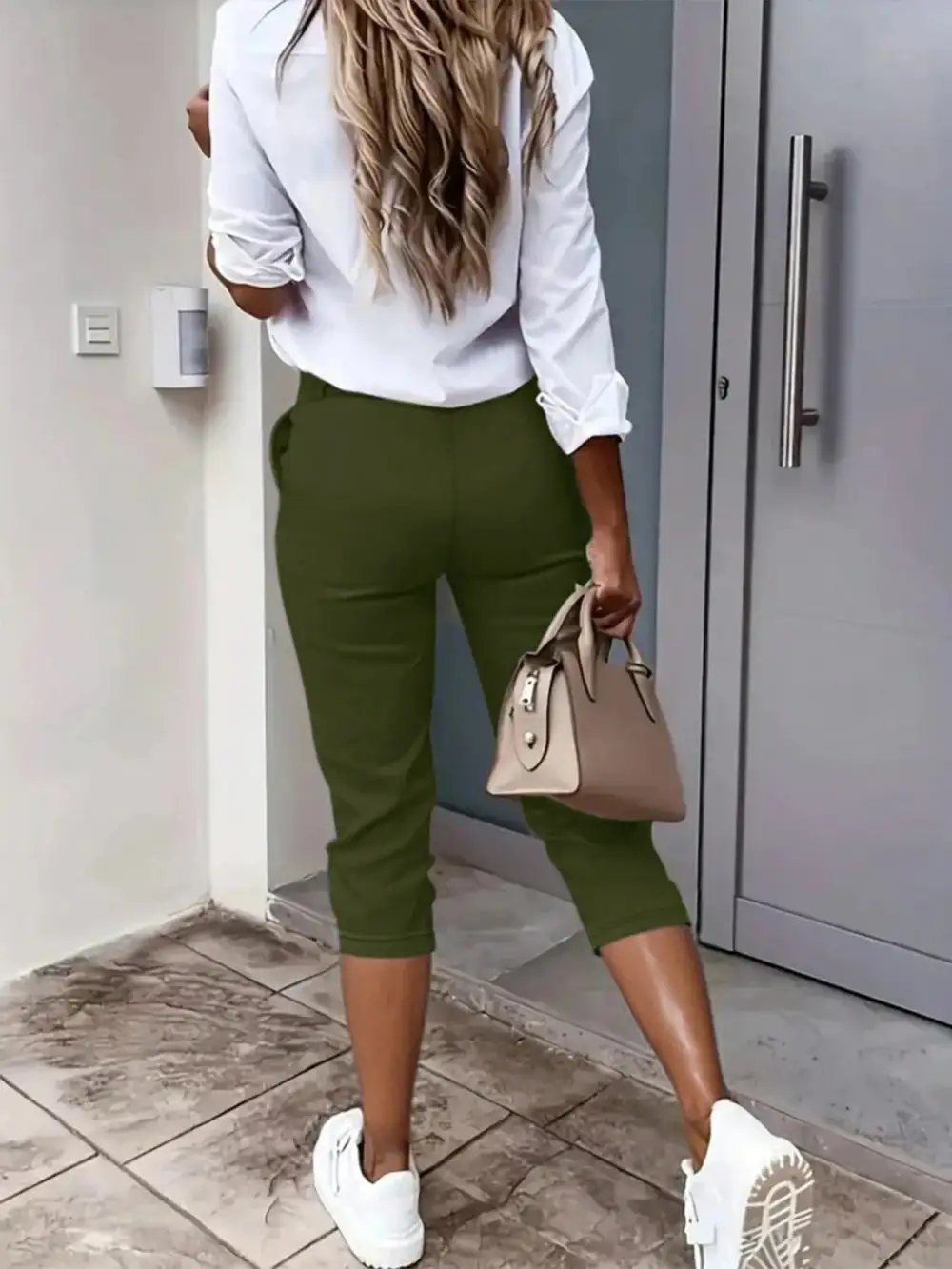 Pleated Detail Pocket Pants