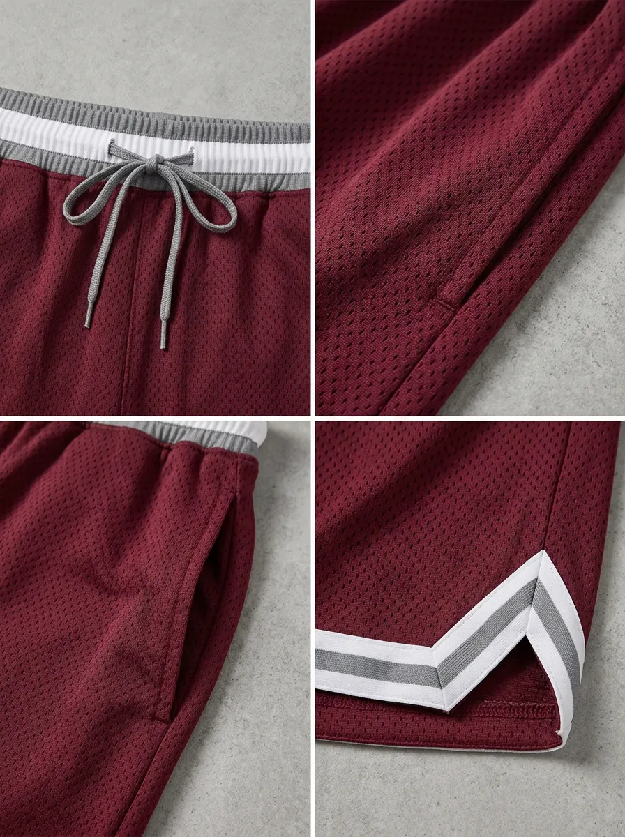 Active Striped Detail Mesh Detail Essential Men's Basketball Shorts
