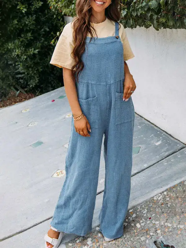 Clean Pocket Folded Square Collar Loose Accessory