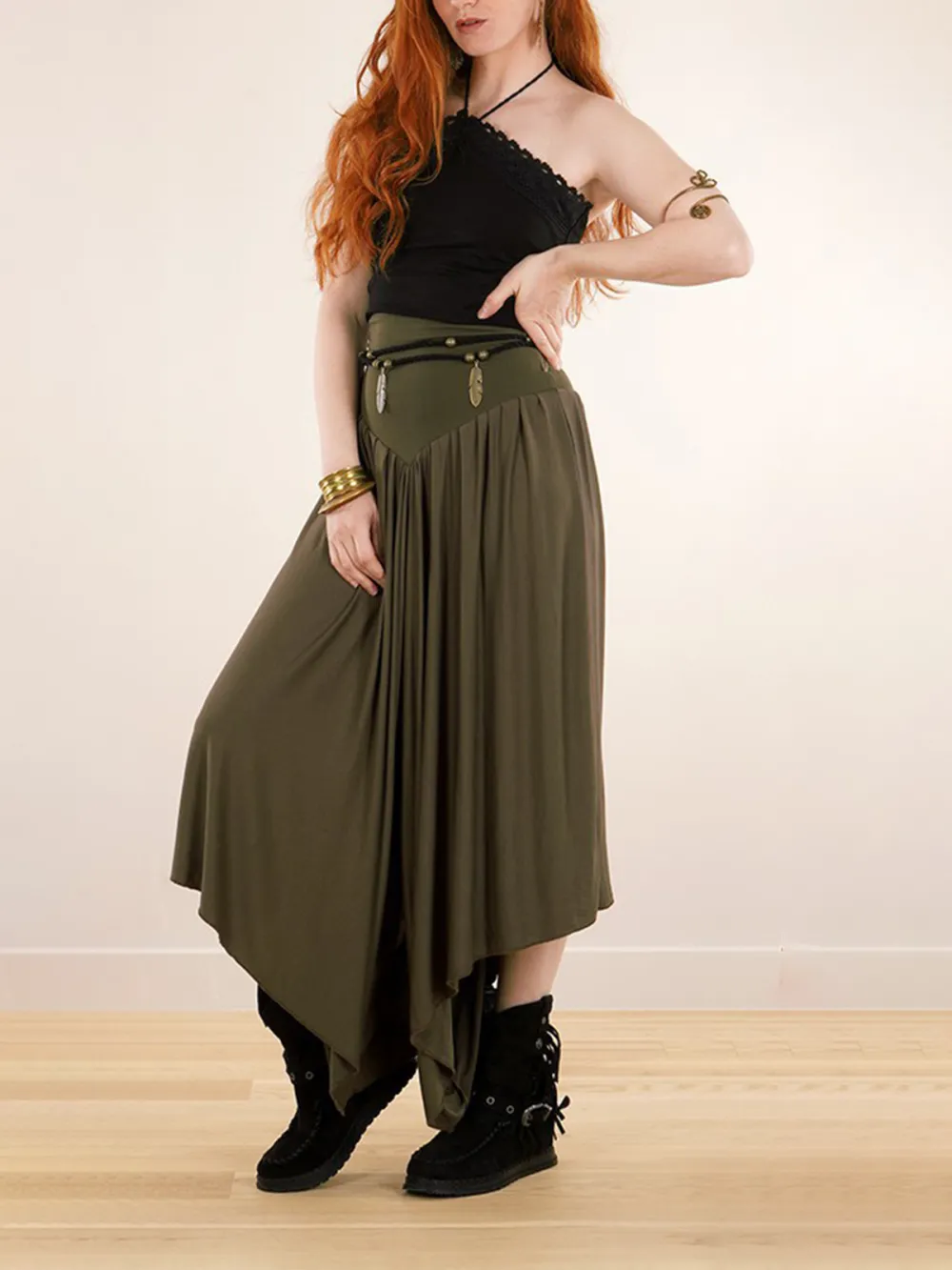Skirted Harem Pant 2in1 Maxi Dress