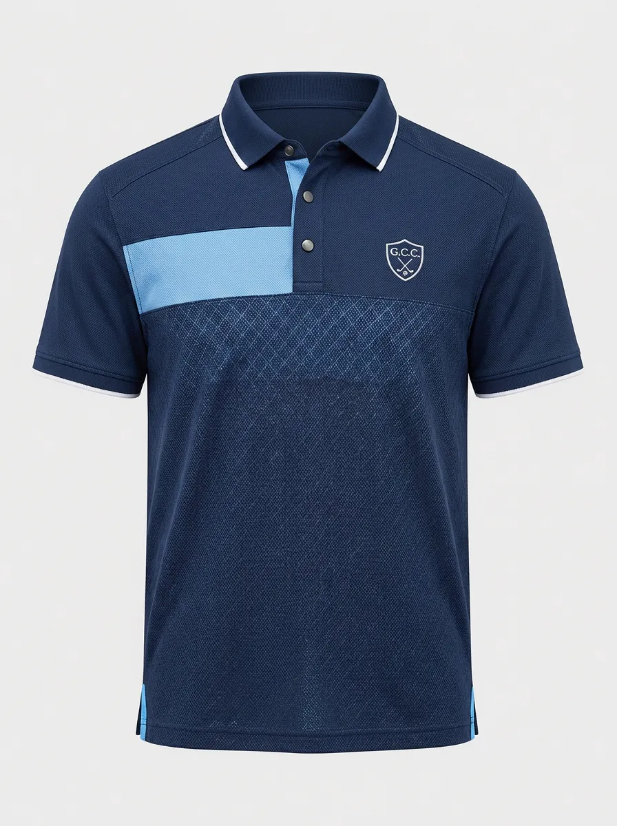Men's Golf Club Lover Shield Printed Polo Shirt
