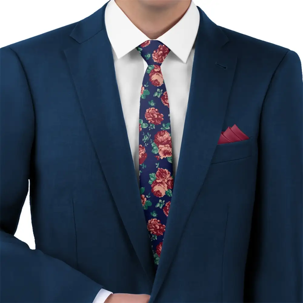 Elegant Floral Accent Necktie