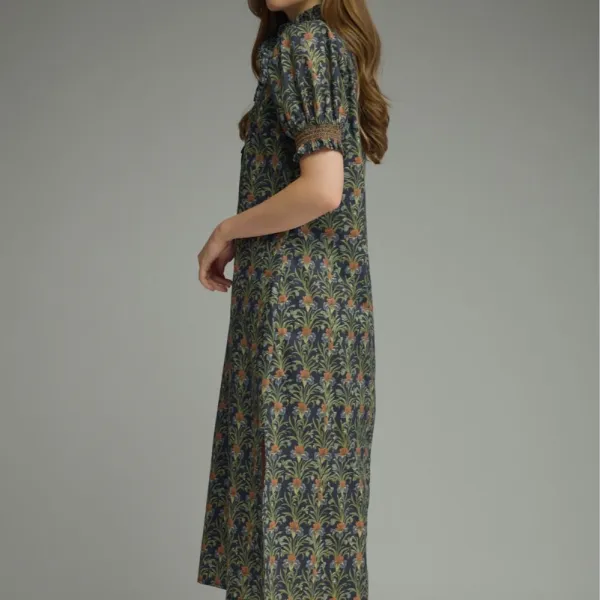 Floral Smocked Sleeve Dress