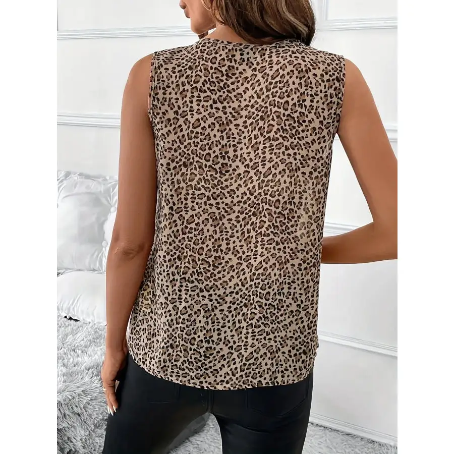 V Neck Ruffle Tank Top