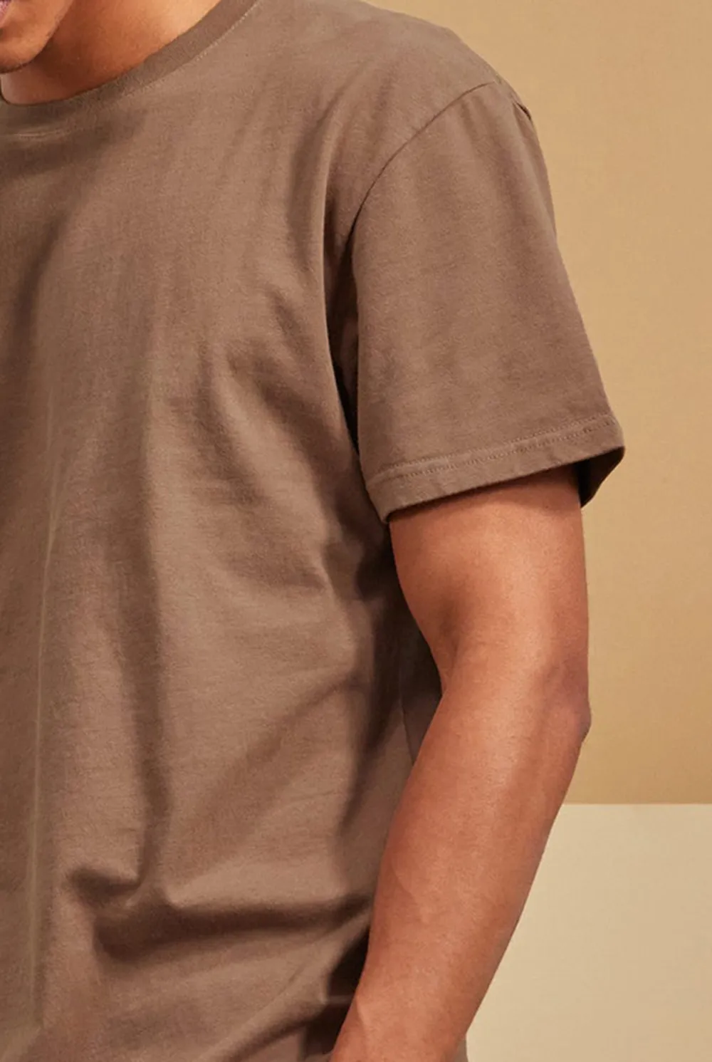 Short Sleeve Crew Neck Slub Tee