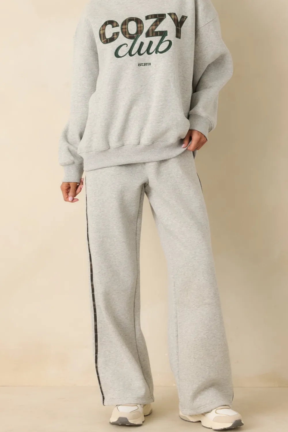 Heather Plaid Stripe Sweatpants