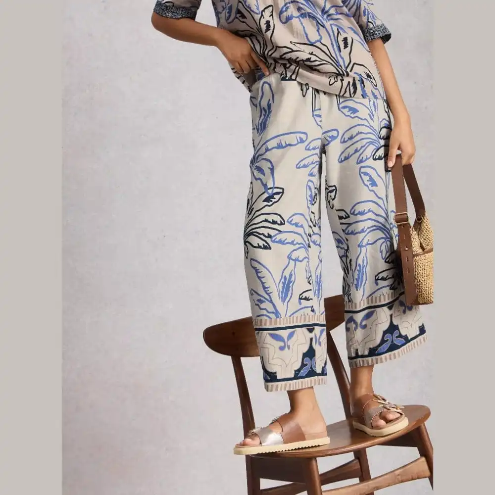 Cropped Culotte Women's Trousers