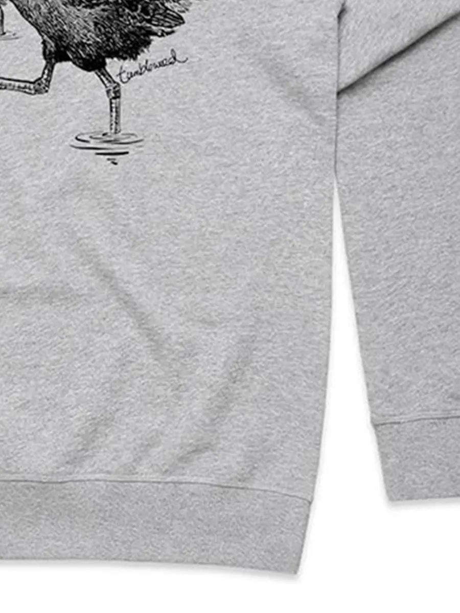 A versatile sports shirt with a simple purple waterfowl pattern