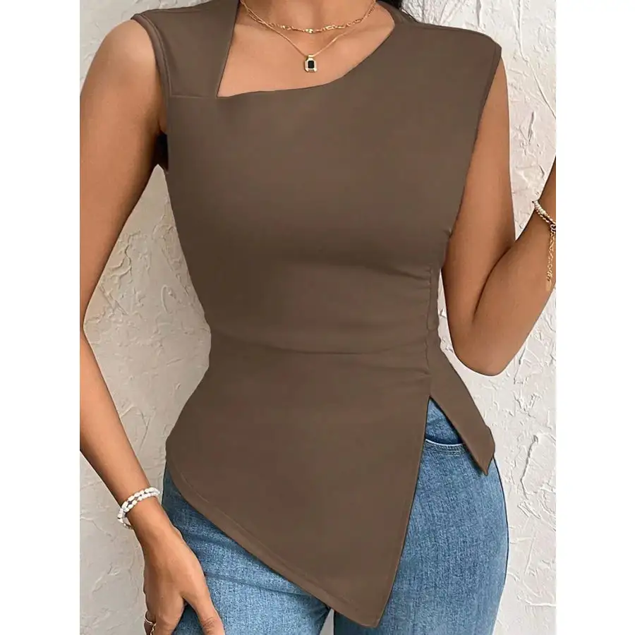 Slit Asymmetrical Tank Top