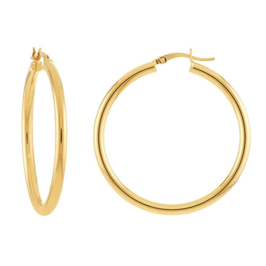 Polished Classic Hoop Earrings