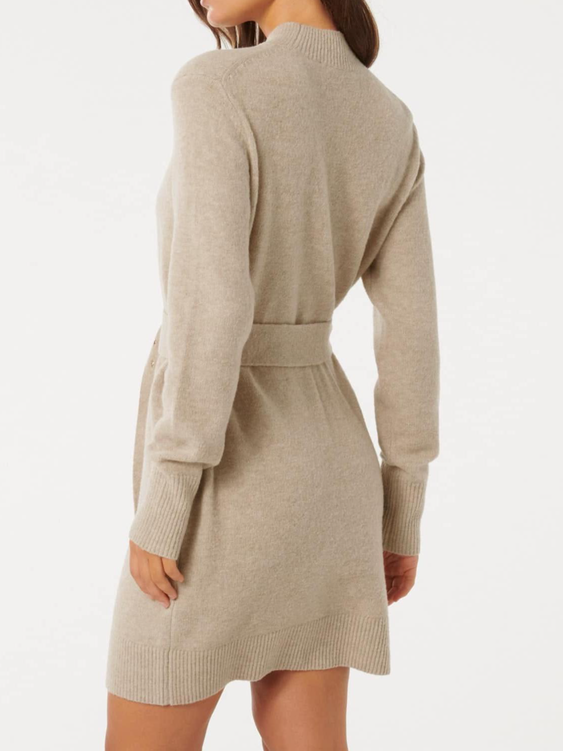 Belted Mini Knit Dress