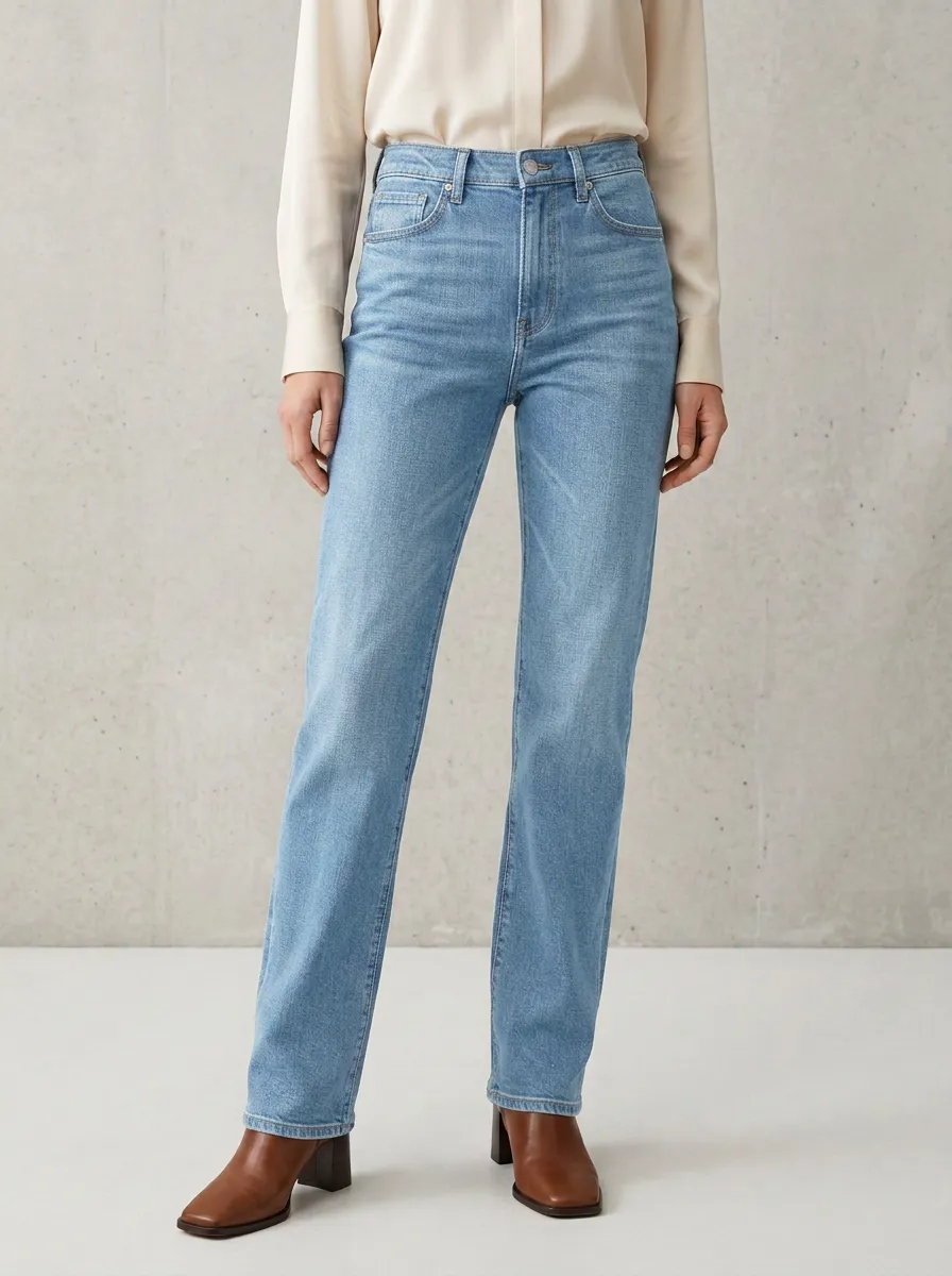 Polished Modern Women's Straight-Leg Jeans