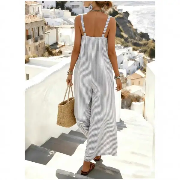 Striped Sleeveless Casual Dress
