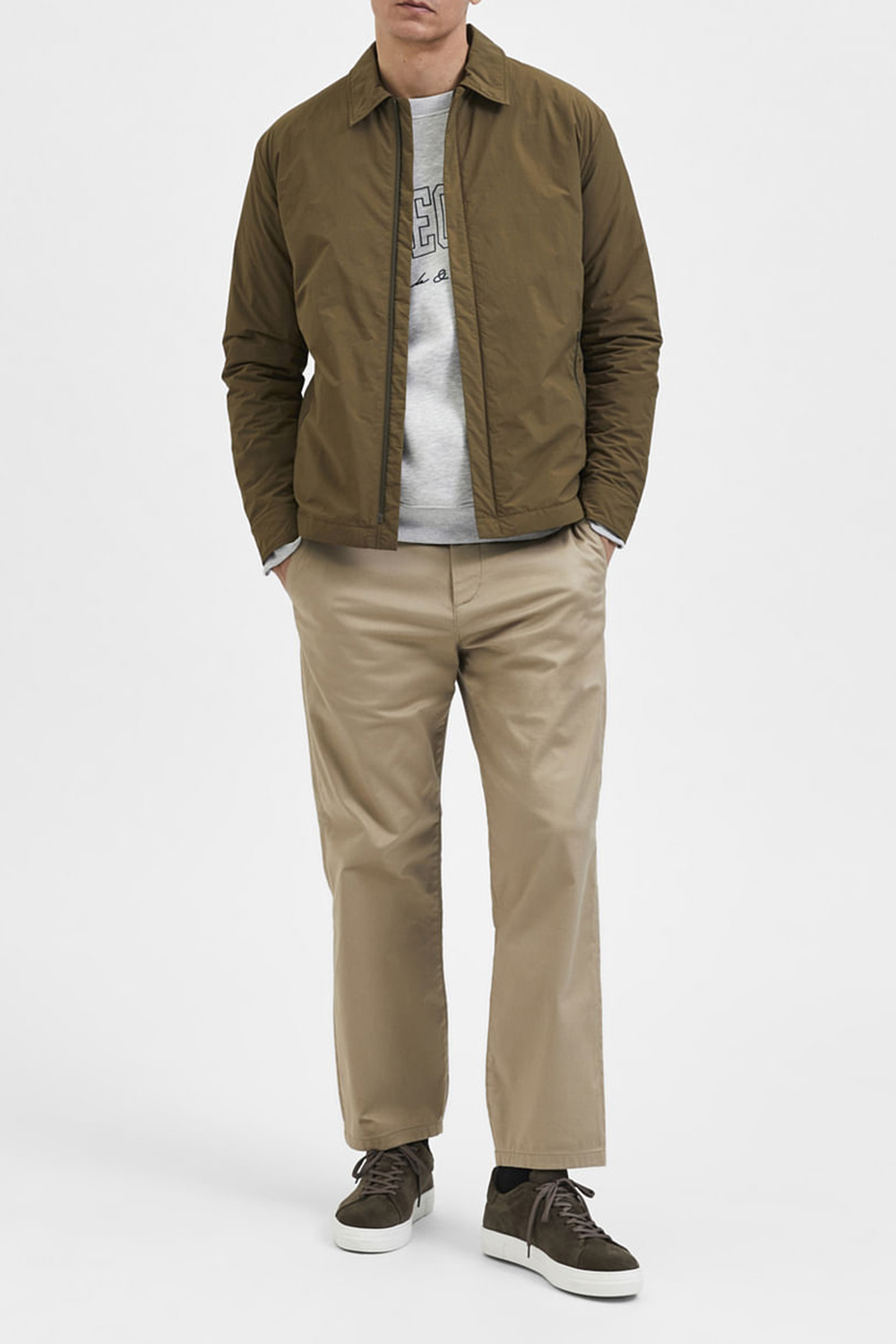 Black Polyester Fabric Jacket