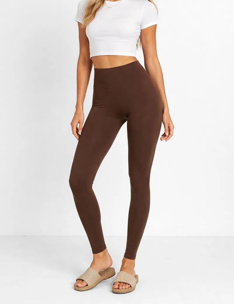 Seamless Elastic Waist Solid Color Yoga Pants