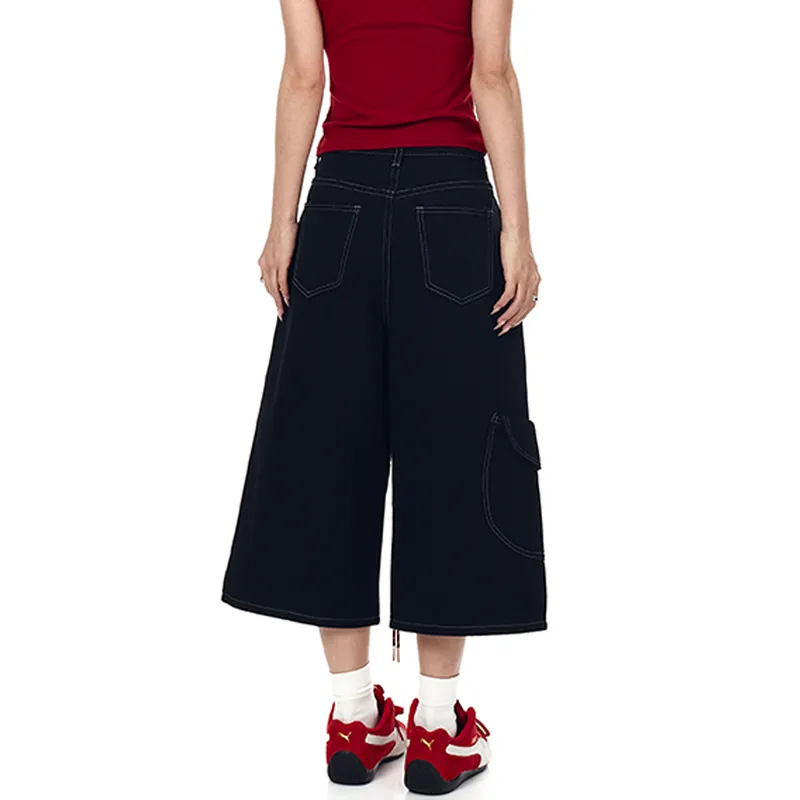 Sport Inspired Everyday Relaxed Denim Shorts