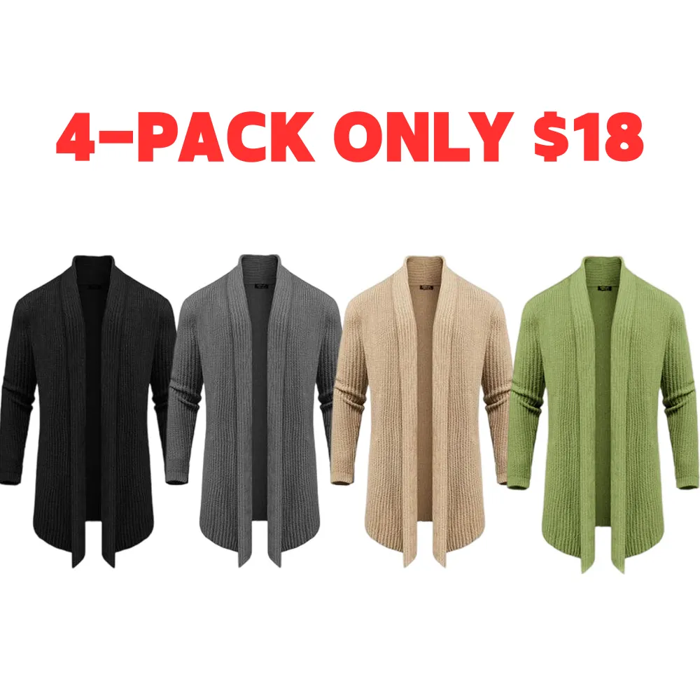 Men’s Shawl Collar Knit Drape Cardigan