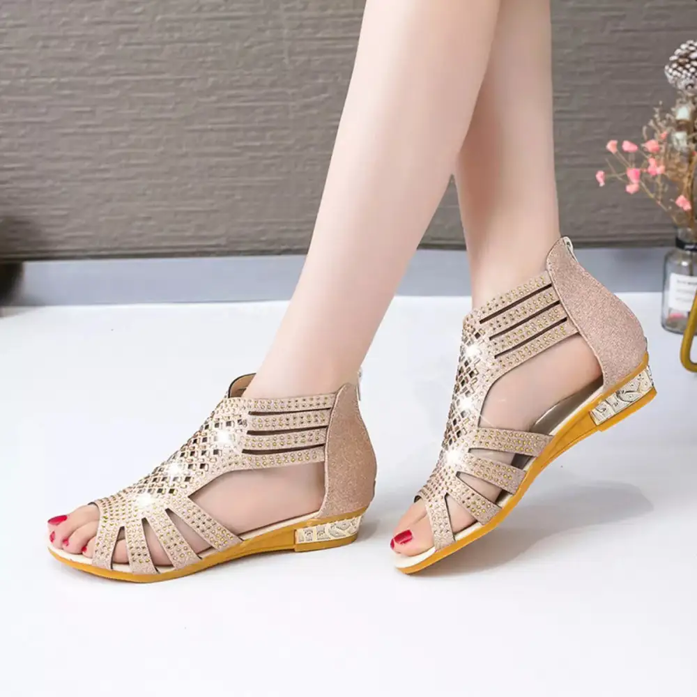 Rhinestone Cover Open Toe Sandals