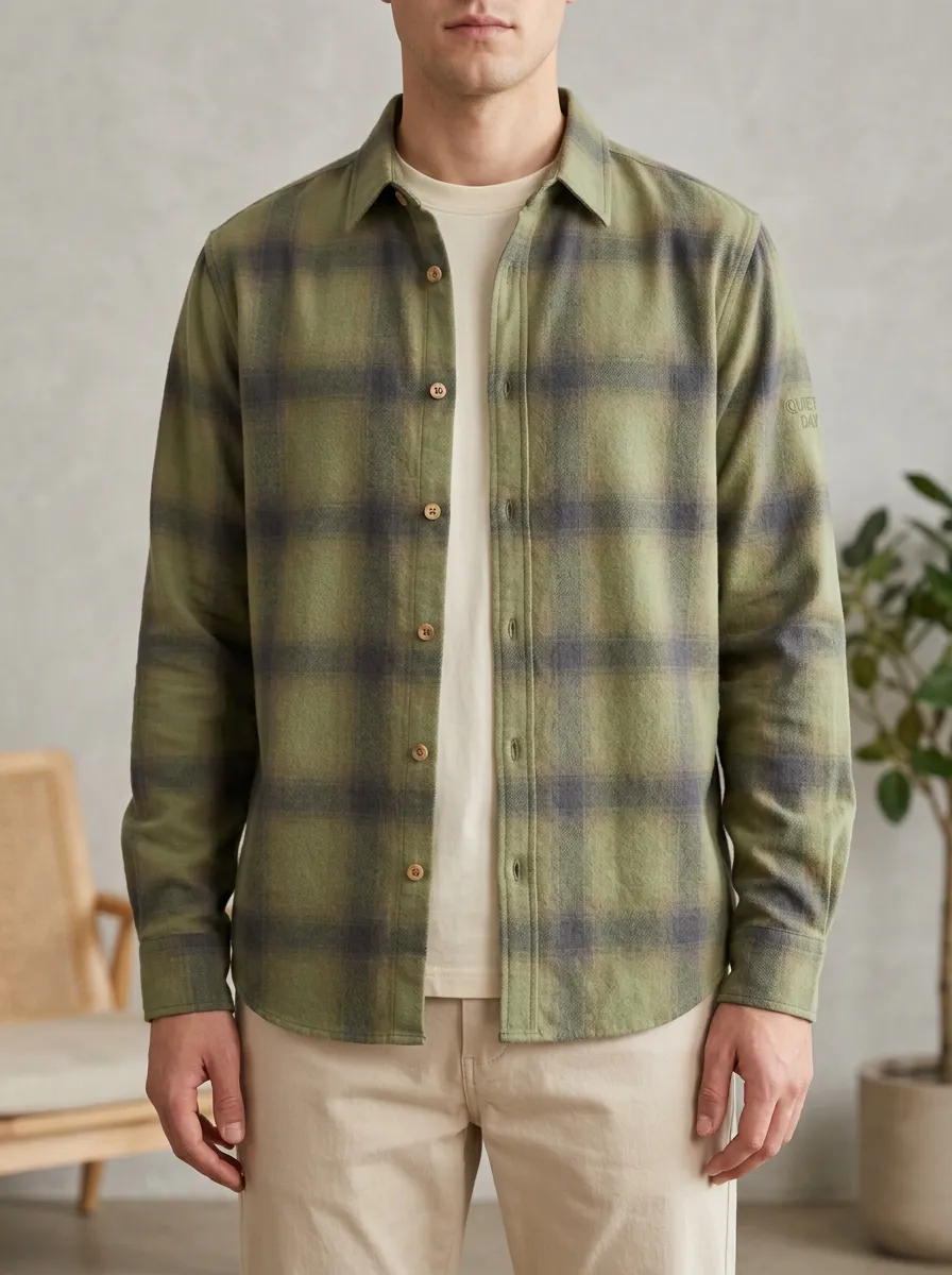 Polished Plaid Long-Sleeve Men's Long-Sleeve Shirt