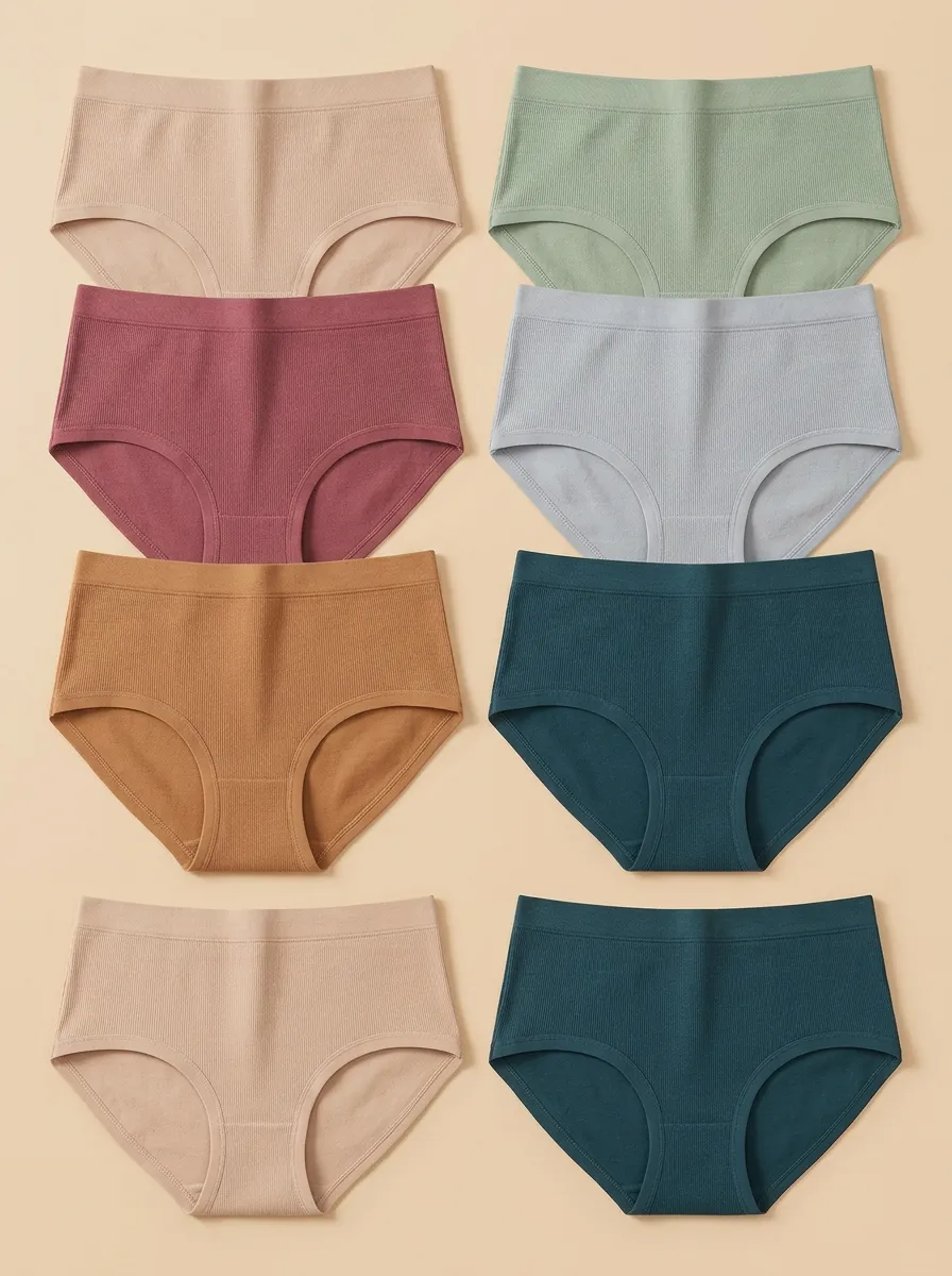 Women's Ribbed Seamless High-Rise Briefs 6-Pack
