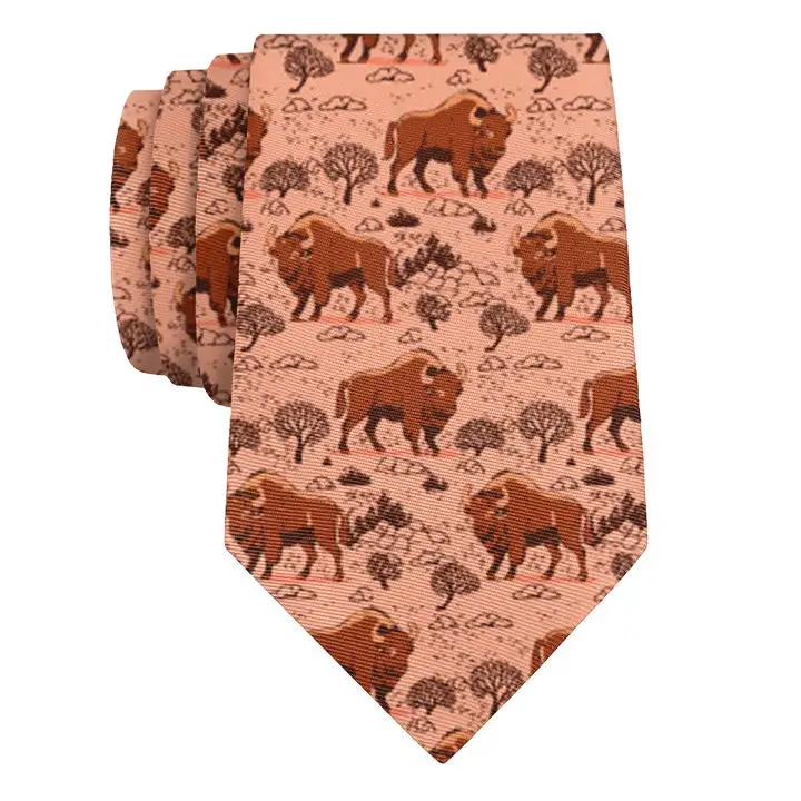 Bison Pattern Necktie