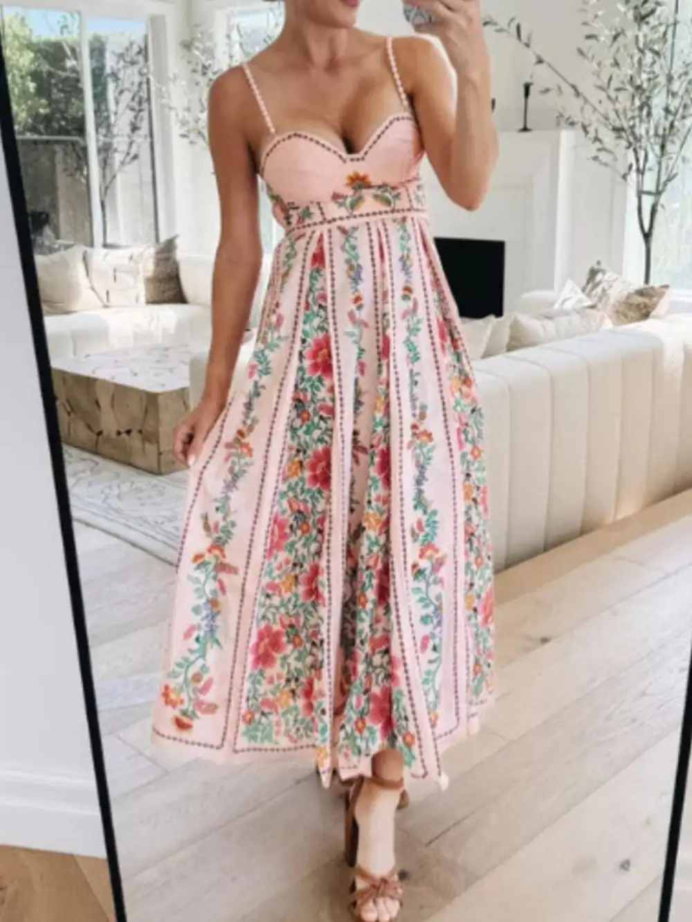 Structured Shape Floral Printed Dress