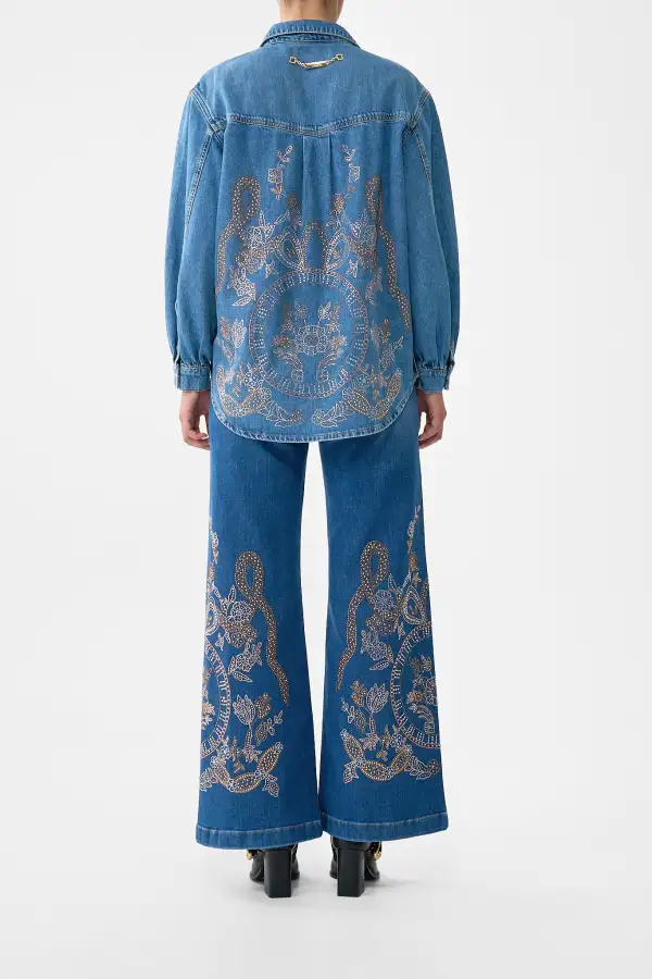 Of Lace Long Line Shirt