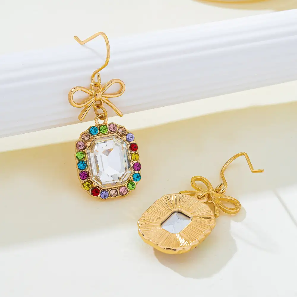 Bow merald Cut Rainbow Crystal
