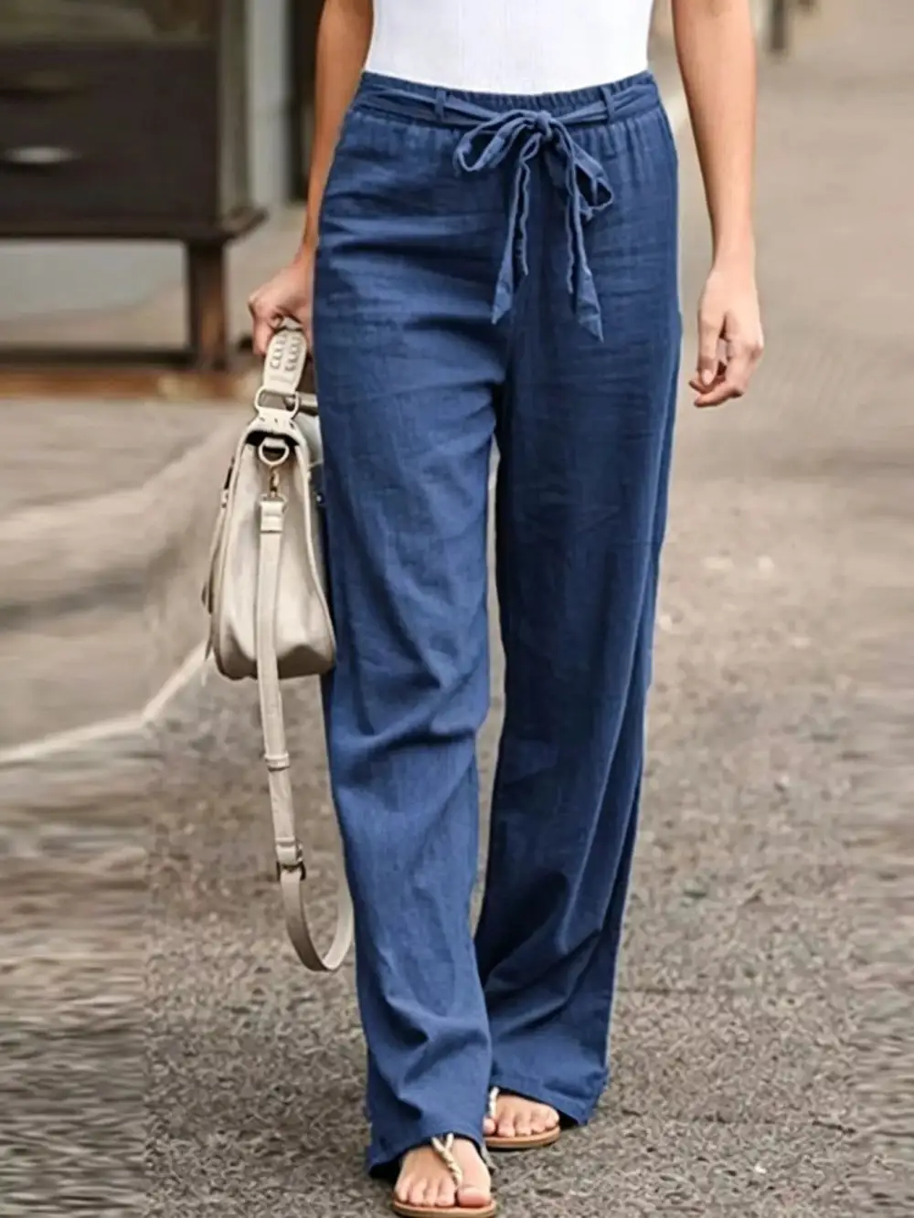 Soft Tied Wide Leg Pants