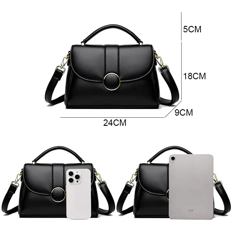 Chic Square Crossbody & Shoulder Bag – Premium Microfiber Synthetic Leather