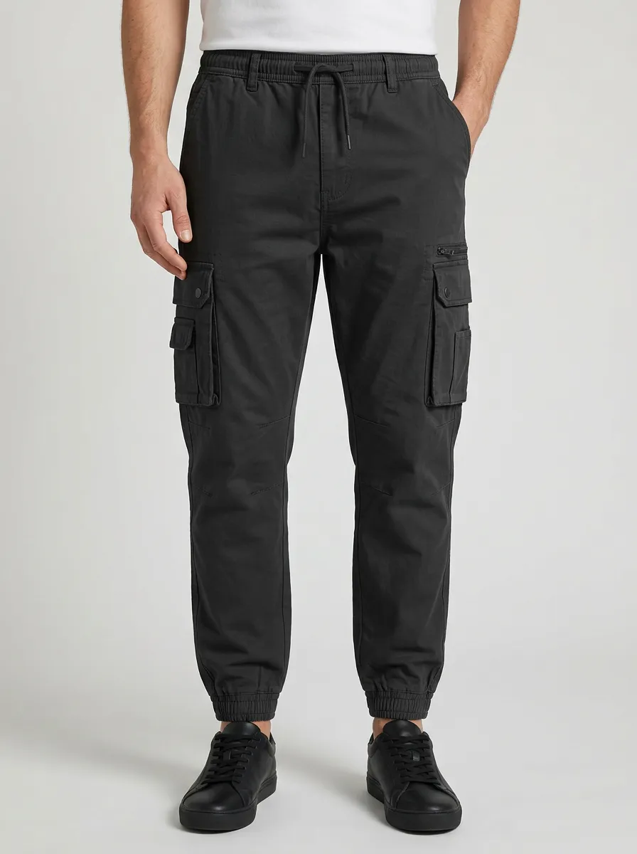 Rugged Multi-Pocket Printed Men's Cargo Pants