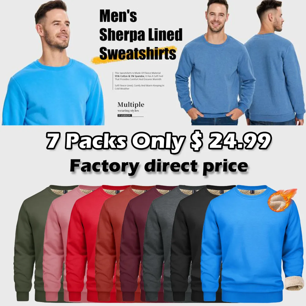 🧥 Men’s Sherpa Lined Sweatshirt – Cozy Warmth, Everyday Style