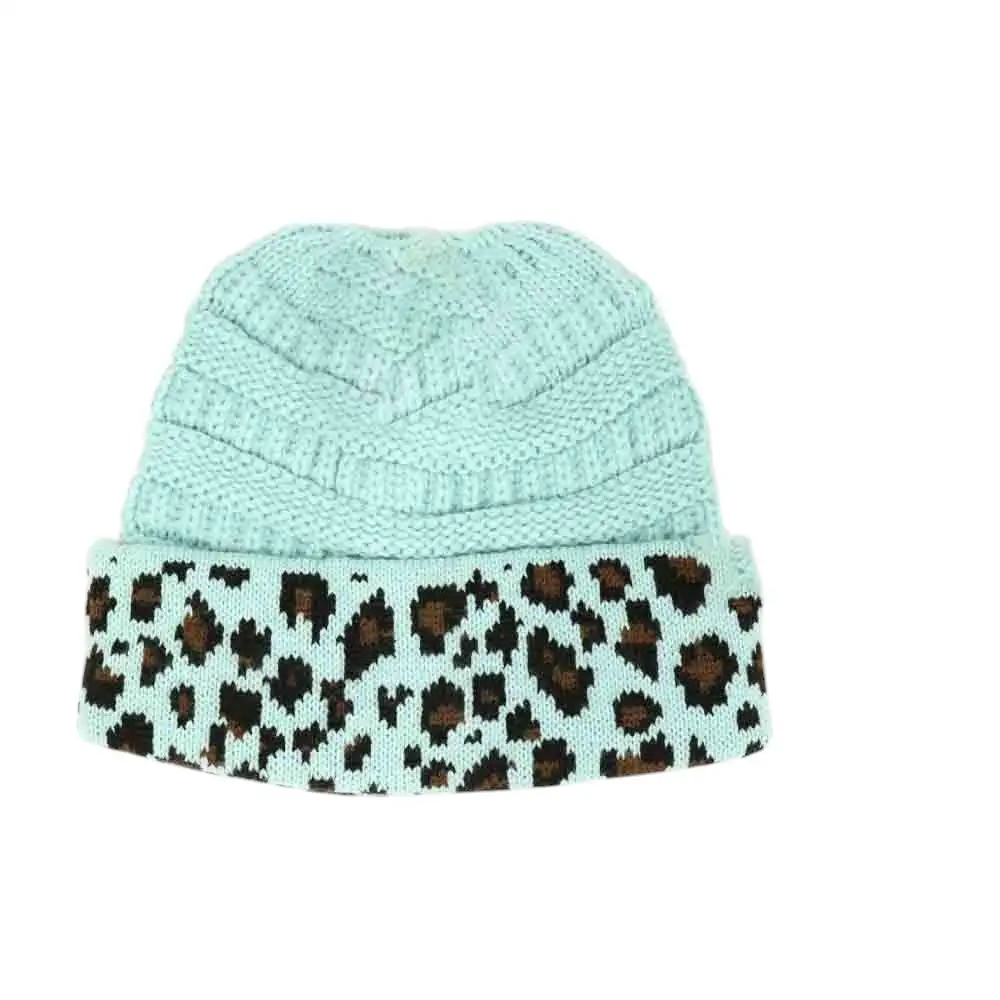 Leopard Print Matching Beanie