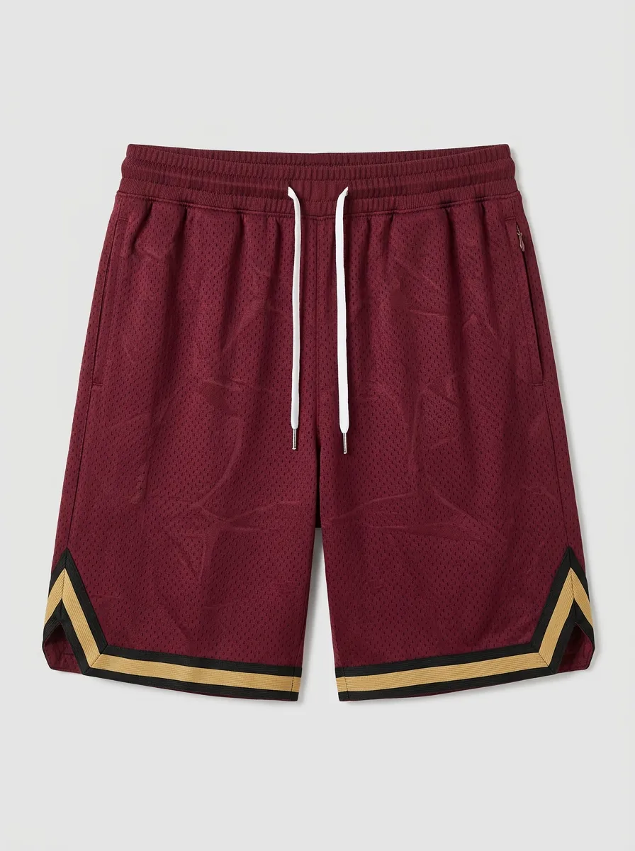 Comfort Geometric Pattern Fit Men's Basketball Shorts