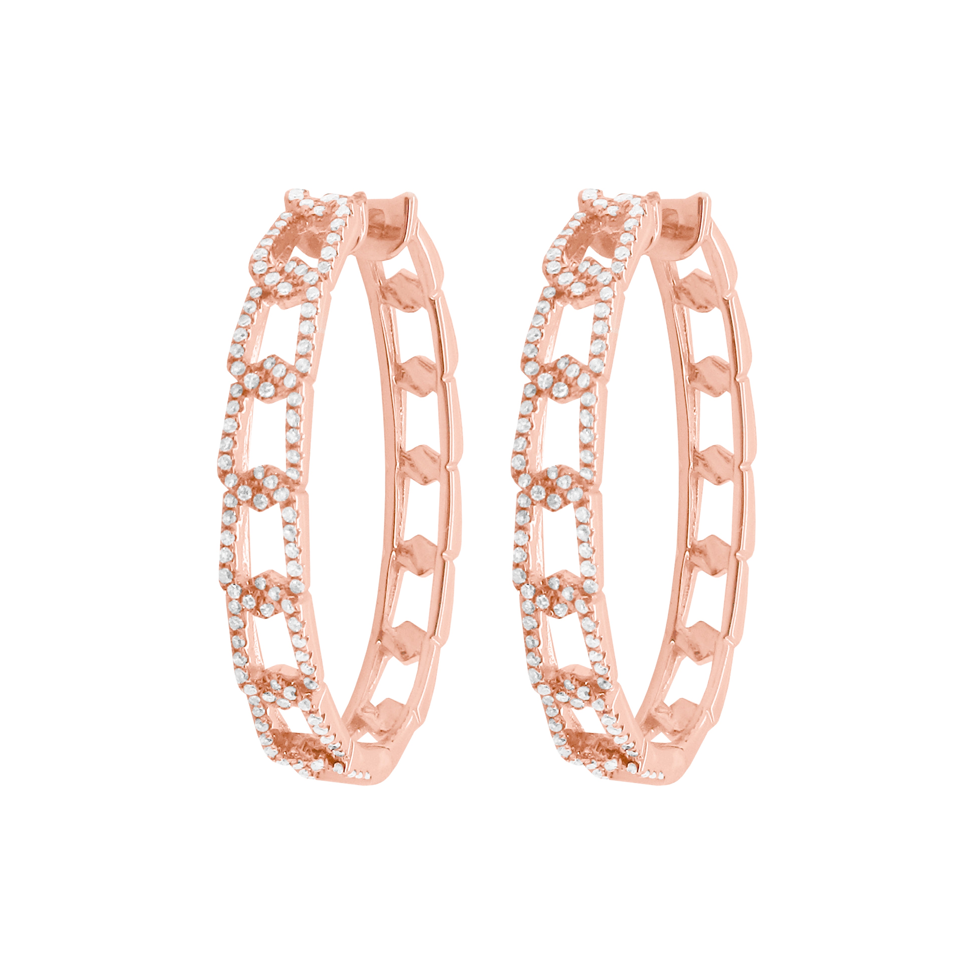 Delicate Statement Gem Detail Hoop Earrings