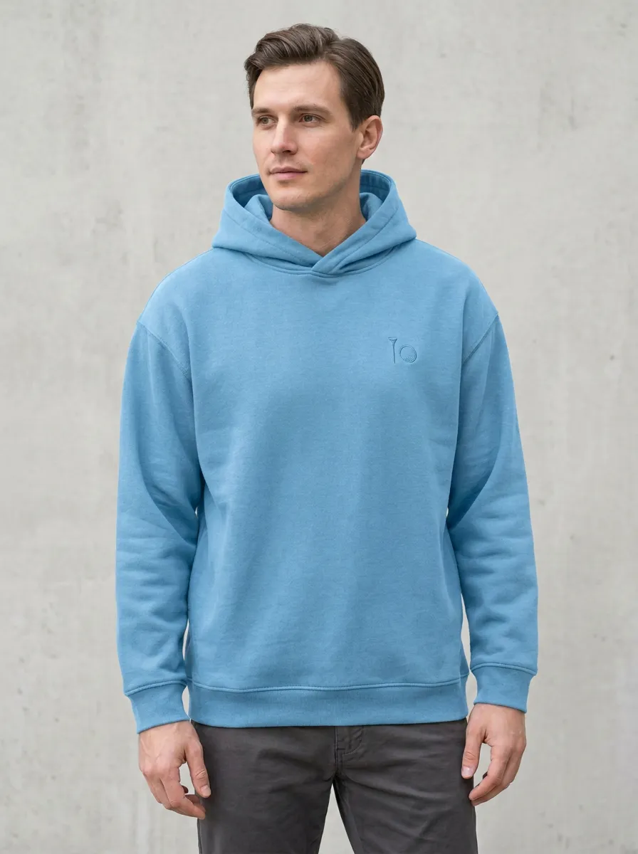 Golf-Ball Ball-And-Tee Embroidered Golf Casual Hoodie