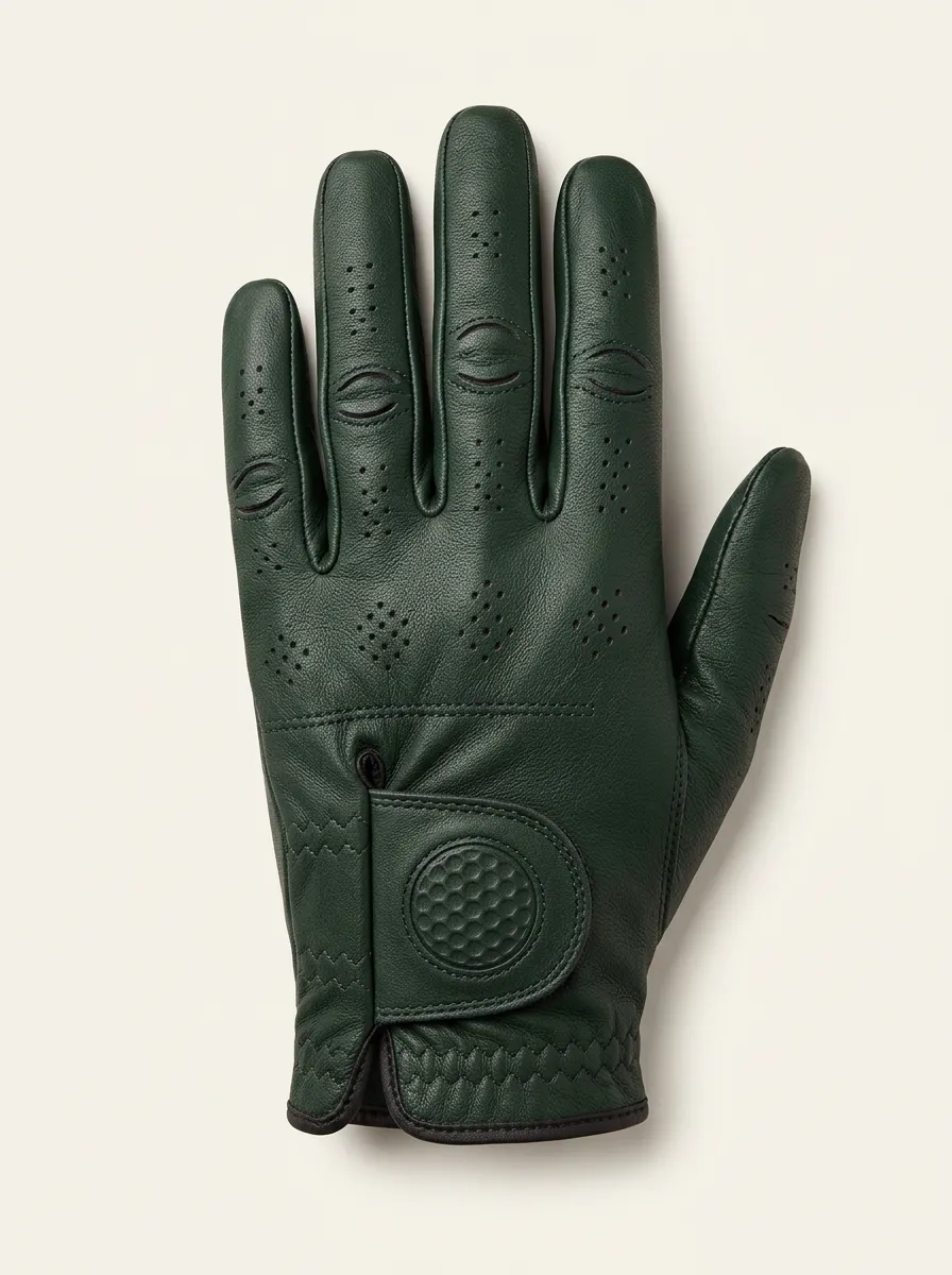 Embossed Leather Golf Glove